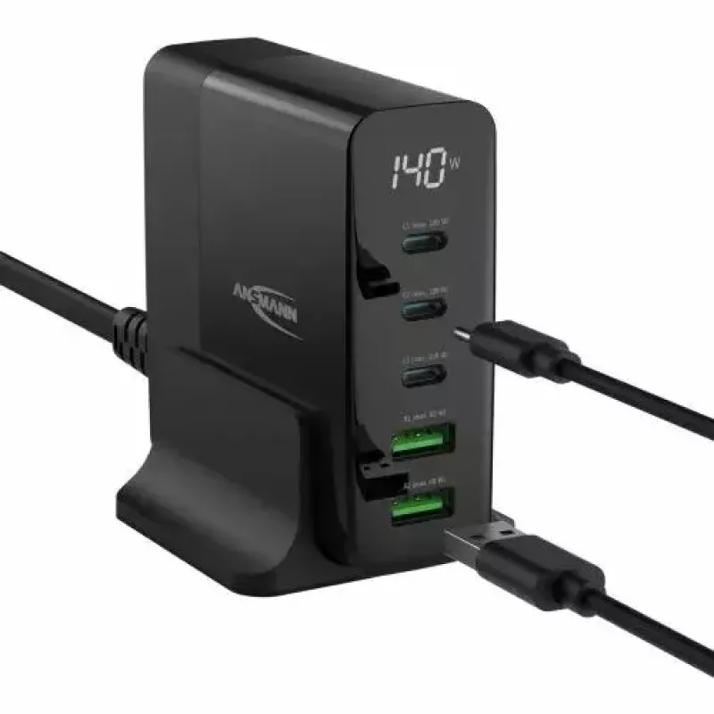 Ładowarka sieciowa Ansmann DC5140PD uniwersalna czarna USB szybkie ładowanie