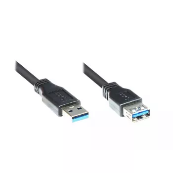 Kabel USB Alcasa 5m USB 3.0 A USB 3.2 Gen 1 Czarny