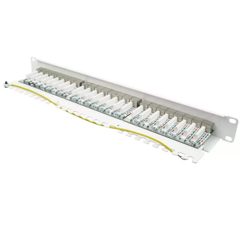 Patch Panel Alcasa GC-N0146 0.5U 10 Gigabit Ethernet RJ-45 Cat6a