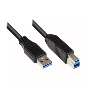 Kabel USB Alcasa 2710-S002 USB 3.2 Gen 1 0,2 m czarny