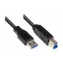 Kabel USB Alcasa 2710-S002 USB 3.2 Gen 1 0,2 m czarny
