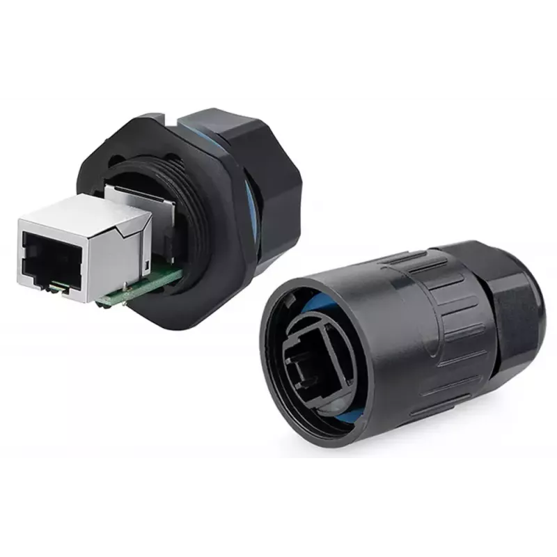 Złącze przewodowe RJ45 Alcasa IC06-R102 Czarny Miedź Plastik Żel krzemionkowy