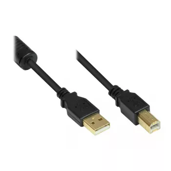 Kabel USB Alcasa GC-M0079 0.5m USB A USB B Czarny