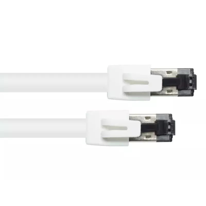Kabel sieciowy Alcasa 8080-050W biały 5m Cat8.1 S/FTP