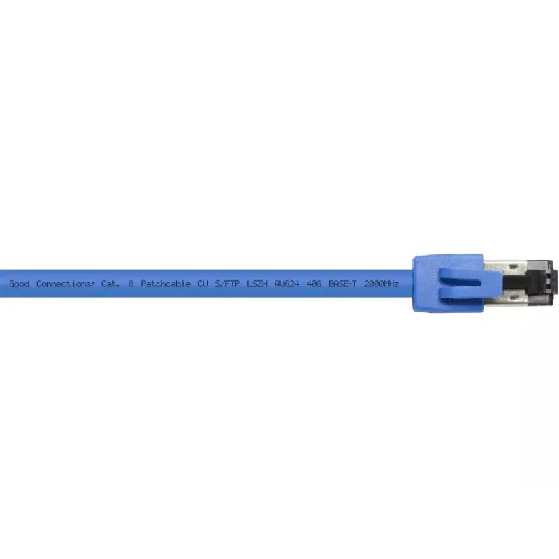 Kabel sieciowy Alcasa 8080-075B niebieski 7,5 m Cat8.1 S/FTP