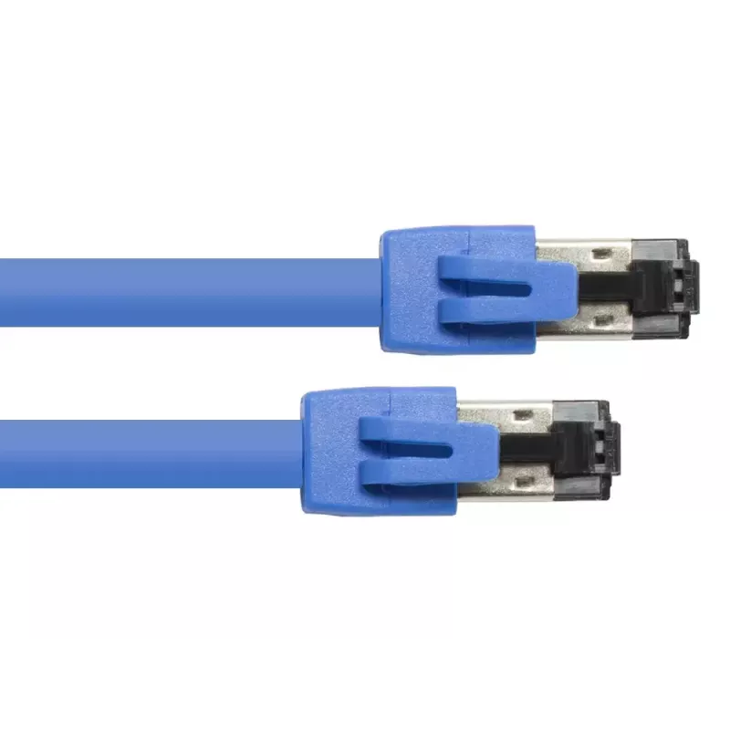 Kabel sieciowy Alcasa 8080-100B 10m Cat8.1 S/FTP niebieski
