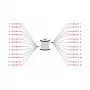 Digitus Pre-assembled Fiberglass Universal Breakout kabel Multi Mode OM4 12 Fibers LC/UPC 50m