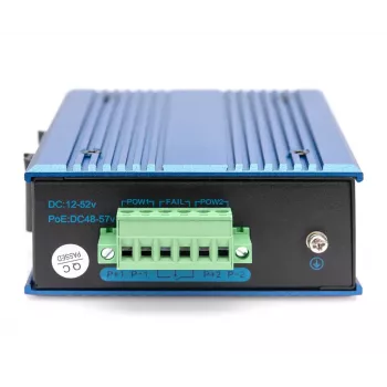 Digitus 4-portowy szybki Ethernetowy przemysłowy niezarządzalny przełącznik PoE z 1 uplinkiem SFP
