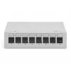 Panel krosowy DIGITUS Desktop modularny zaślepkowy, ekranowany, 8-portowy, stal, szary, montaż ścienny