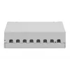 Panel krosowy DIGITUS Desktop modularny zaślepkowy, ekranowany, 8-portowy, stal, szary, montaż ścienny