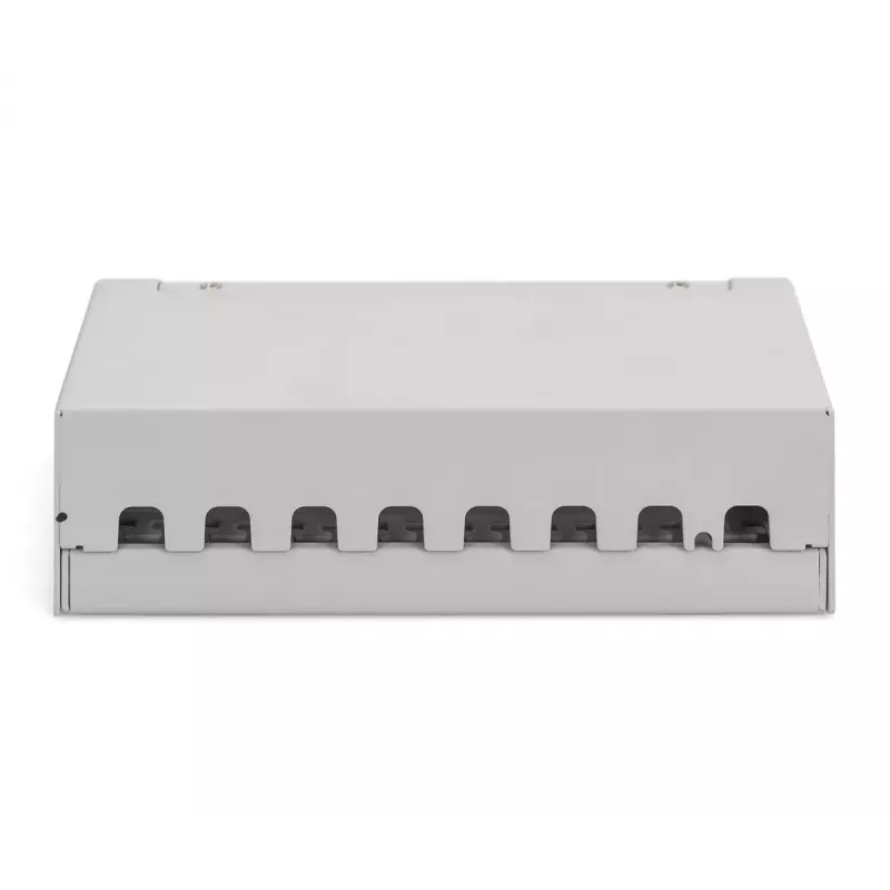 Panel krosowy DIGITUS Desktop modularny zaślepkowy, ekranowany, 8-portowy, stal, szary, montaż ścienny