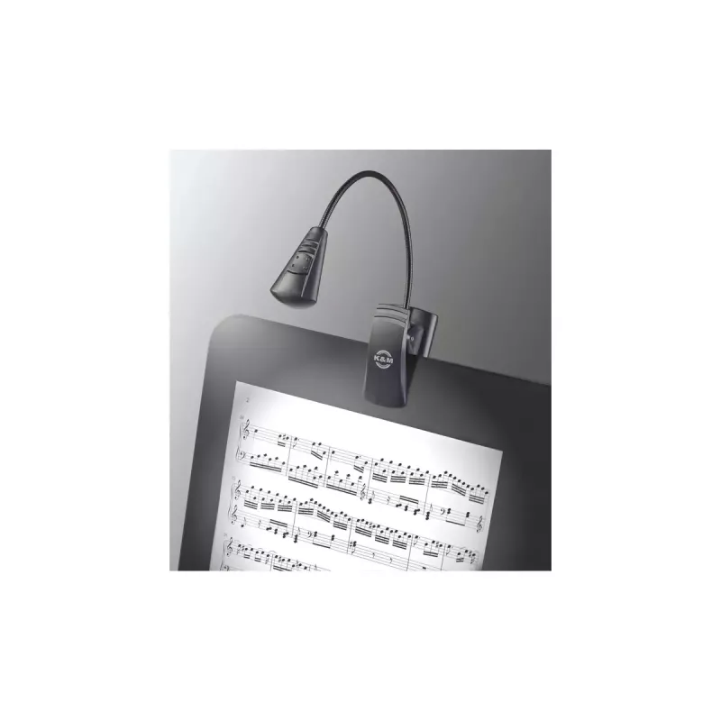Lampka LED do pulpitu nutowego König & Meyer 12241 czarna zasilana bateriami