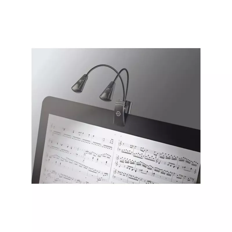 Lampa LED na pulpit nutowy König & Meyer 12243 czarna zasilana bateriami