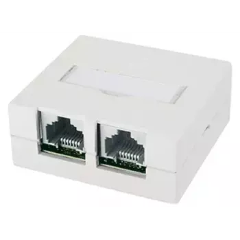 Gniazdo RJ-45 natynkowe Telegärtner J00023A0056 Białe