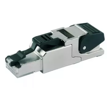 Telegärtner MFP8 T568 A Cat.6A złącze RJ-45, czarno-srebrne