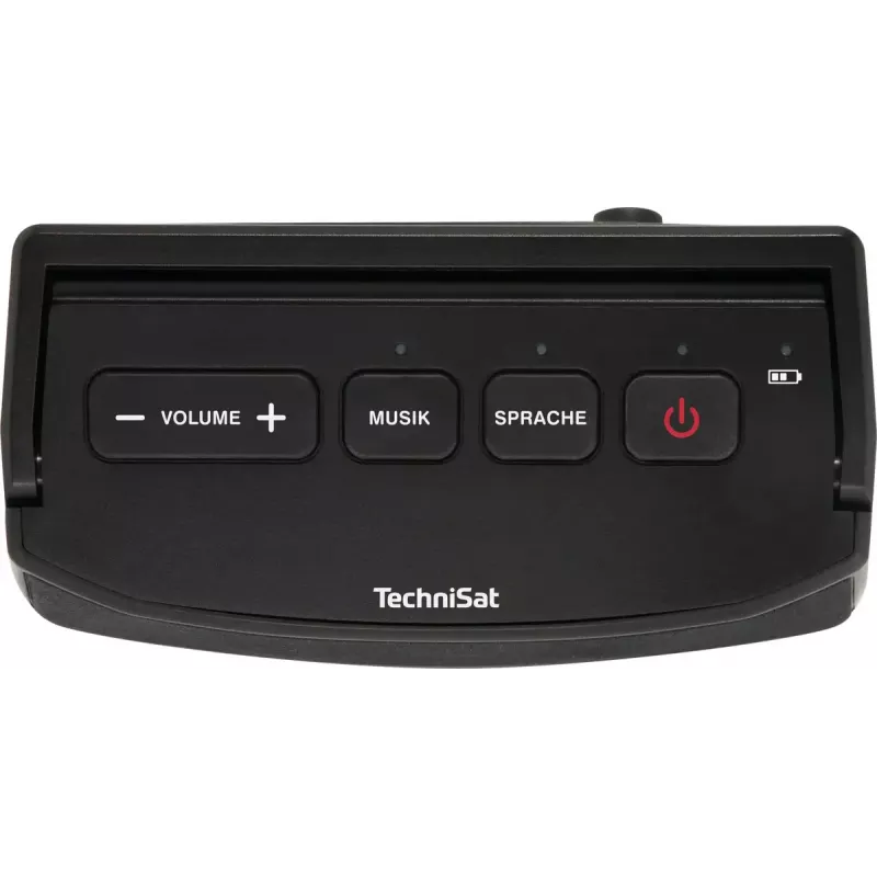 Przenośny głośnik stereo TECHNISAT ISIBOX 1 — moc RMS 4 W, łączność przewodowa i bezprzewodowa, wbudowana bateria, USB-C, czarny