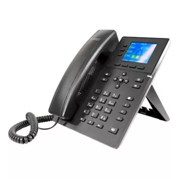 Telefon IP AGFEO T 17 SIP — wyświetlacz LCD 3-liniowy, PoE, 320x240, książka telefoniczna na 1000 kontaktów, czarny
