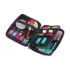 Etui na makijaż/manicure TROIKA CBO11/BK Czarna skóra welur 160x220x50mm