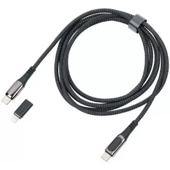 Kabel ładujący TROIKA SPEEDY XL czarny – kabel USB do ładowania i przesyłania danych, model CBL20/BK