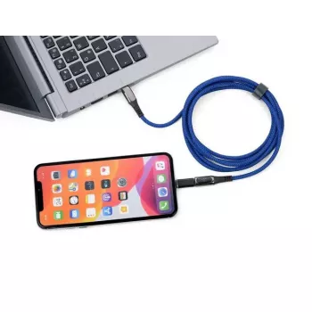 Kabel do ładowania TROIKA SPEEDY XL USB-C 2 m niebieski
