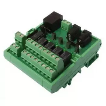 Przekaźnikowy konwerter szeregowy/wzmacniacz/izolator, ONLINE USV-Systeme CON_R_AUX, 12 V, 500 mA, 68×45×78 mm, 0,1 kg, czarno-zielony