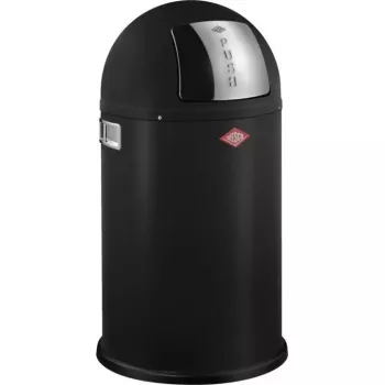 Kosz na śmieci WESCO Pushboy Jr. 22 L czarny matowy, pokrywa otwierana na naciśnięcie, kompaktowy pojemnik kuchenny