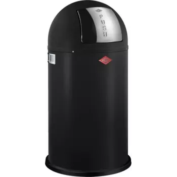 Kosz na śmieci Wesco Pushboy 50 l, czarny mat, otwierany poprzez naciśnięcie pokrywy