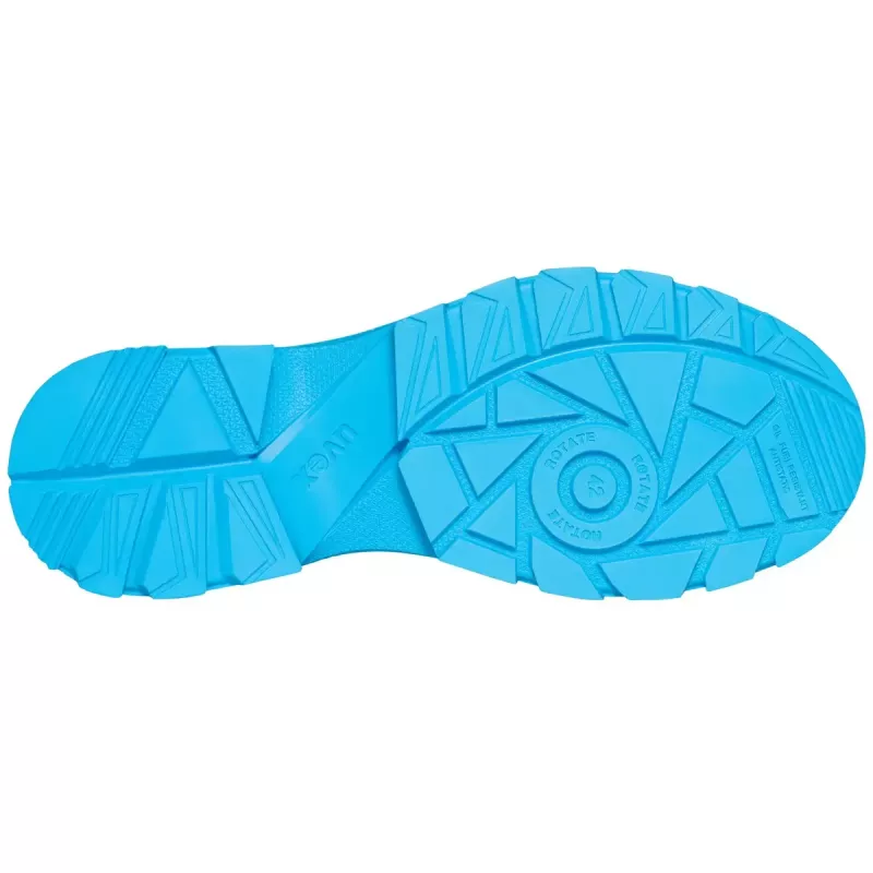 Buty ochronne Uvex xenova BOA S1P unisex dla dorosłych czarno-niebieskie skóra PU