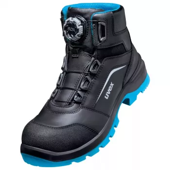 Buty ochronne Uvex xenova BOA S1P unisex dla dorosłych czarno-niebieskie skóra PU