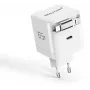 Ładowarka GaN 65W RealPower, 65 W, dwa porty USB-C, biała