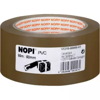 Taśma klejąca PVC Tesa NOPI Pack 66 m x 50 mm, brązowa