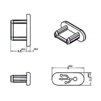 Osłona zabezpieczająca gniazda USB Micro-B DeLOCK 64007