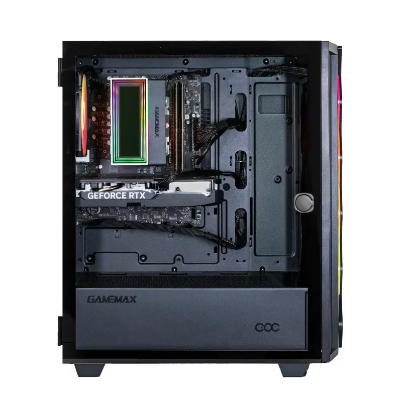 Hyrican GAMEMAX Diamond BK 7795 PC — AMD Ryzen 5 5500, 16 GB DDR4, 1 TB SSD, NVIDIA GeForce RTX 5050, Windows 11 Home, czarny