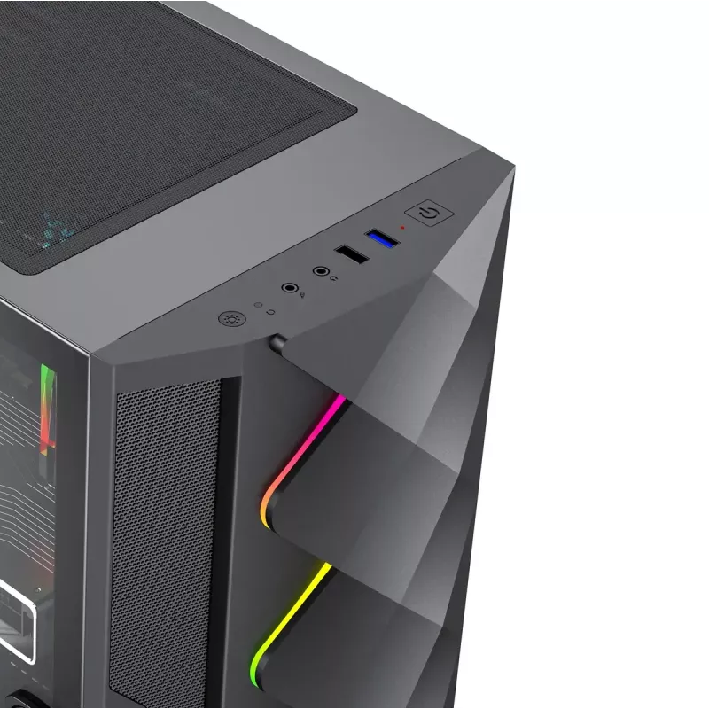 Hyrican GAMEMAX Diamond BK 7795 PC — AMD Ryzen 5 5500, 16 GB DDR4, 1 TB SSD, NVIDIA GeForce RTX 5050, Windows 11 Home, czarny