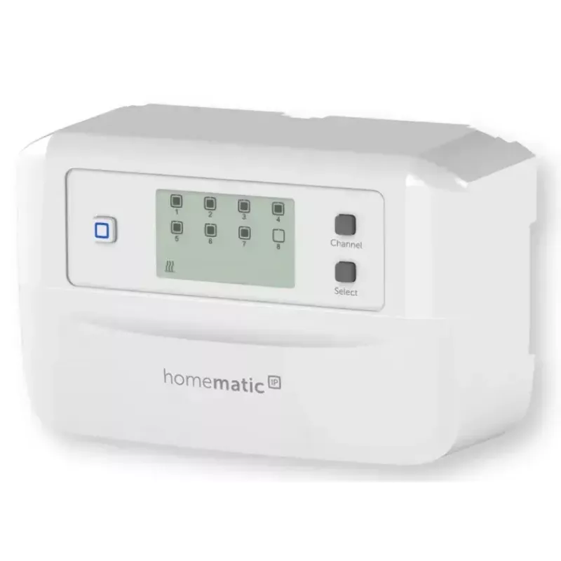 Kontroler ogrzewania podłogowego 8-kanałowy zmotoryzowany, eQ-3 Homematic IP, termostat cyfrowy (RF, AC 230 V)