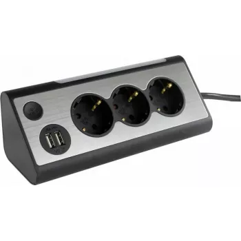 Listwa zasilająca REV 2400050010, 3 gniazda z 2 portami USB
