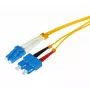Kabel światłowodowy Tecline 799LS10 LC SC SMF 10 m żółty