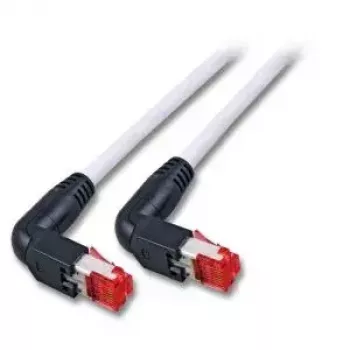 Kabel sieciowy EFB Elektronik RJ45 90° S/STP Cat6 RJ-45 Cat7 1 m Szary