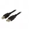 Kabel USB EFB Elektronik 2.0 A/B 3,0 m, czarny, męski/męski