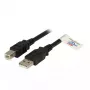 Kabel USB EFB Elektronik 2.0 A/B 3,0 m, czarny, męski/męski