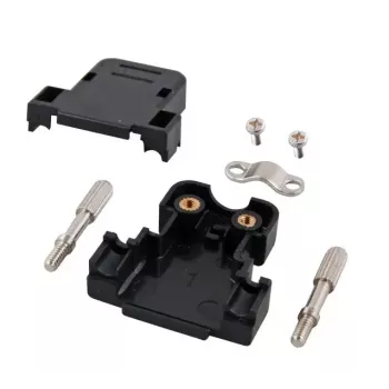 Złącze przewodowe EFB Elektronik 29415.1 — D-sub 9‑pinowe, czarne tworzywo sztuczne, Ø zewn. 6 mm, 31×32 mm