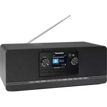 TECHNISAT DigitRadio 372 CD IR czarny — cyfrowe radio DAB+/FM z odtwarzaczem CD i pilotem na podczerwień