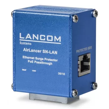 Lancom Systems AirLancer SN-LAN Gigabit Ethernet PoE Injector 1000 Mbit/s, 1,2 A, Aluminium, Niebieski