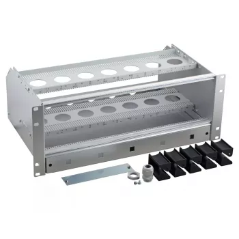 Subrack EFB Elektronik 53711.1 — obudowa aluminiowo/termoplastyczna, 483×295×178 mm, szary