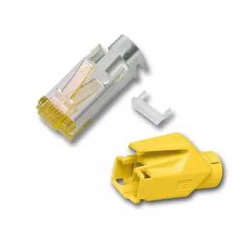 Wtyk do przewodu RJ-45 męski Hirose H7642.5-100, żółty, opakowanie 100 szt.