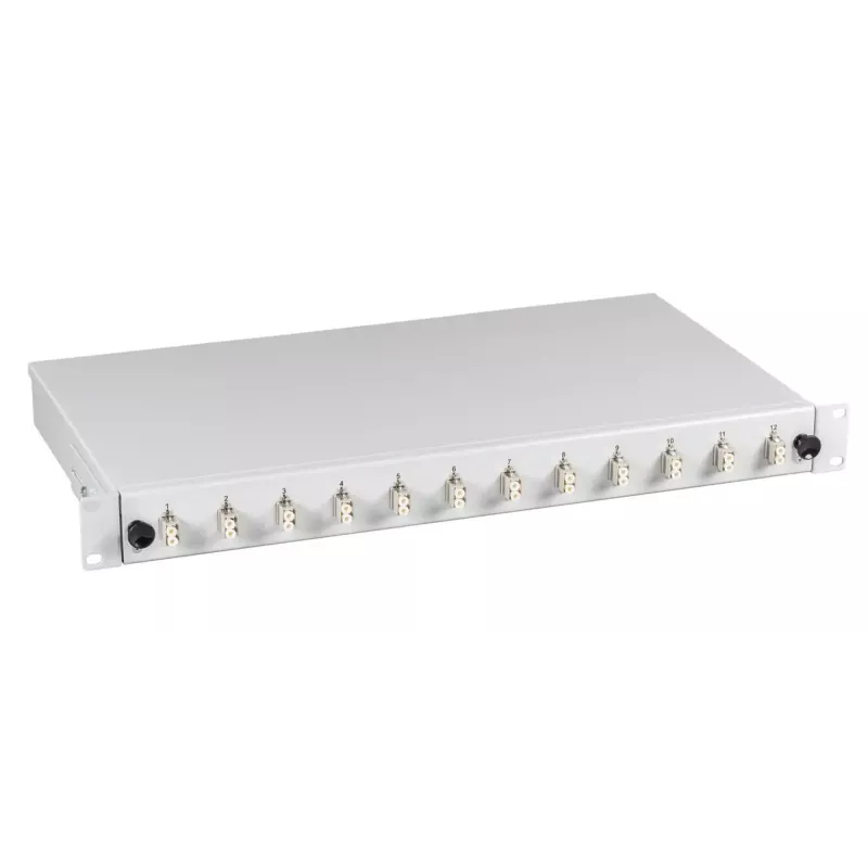 Patch panel EFB Elektronik BA71921.12 — światłowodowy LC, 0U, szary, 483×44,5×244 mm