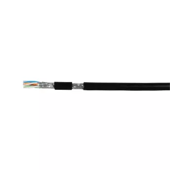 Kabel sieciowy EFB Elektronik Cat7 S/FTP (S‑STP) 100 m czarny