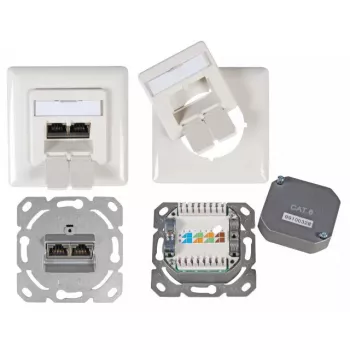Gniazdo natynkowe 2 x RJ-45 EFB Elektronik ET-25211.2V1
