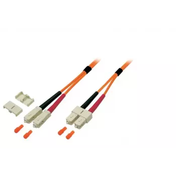 Kabel światłowodowy EFB Elektronik O6413.25 — OM2 50µm, SC–SC, 25 m, pełny dupleks, pomarańczowy