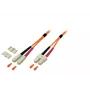Kabel światłowodowy EFB Elektronik O6413.25 — OM2 50µm, SC–SC, 25 m, pełny dupleks, pomarańczowy